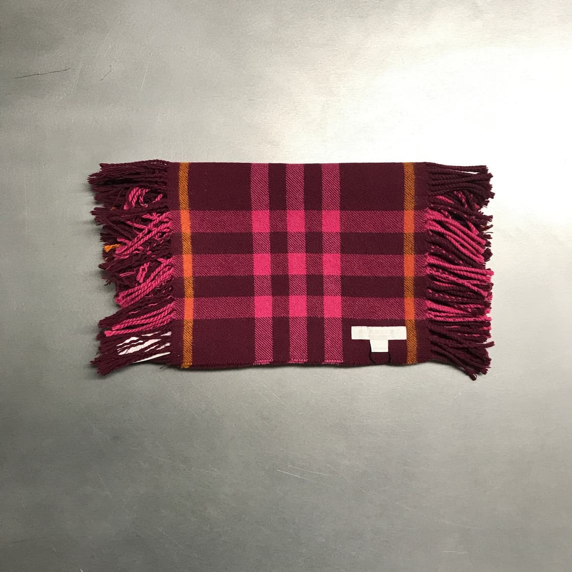 버버리 정품 캐시미어 머플러 버건디 상품이미지2