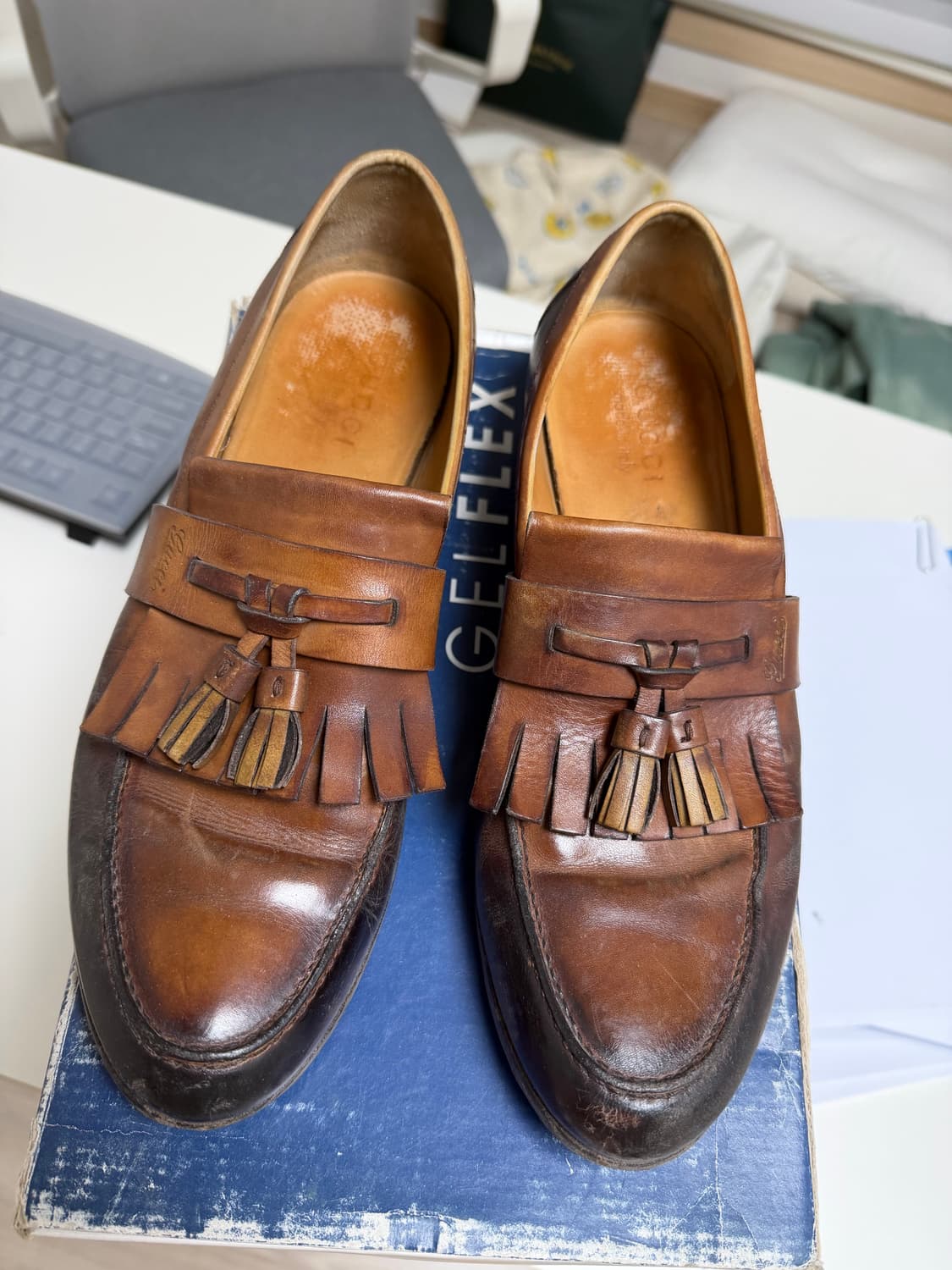 구찌(GUCCI) 테슬 프린지 로퍼 - 브라운 (사이즈 40E/250~2 상품이미지2
