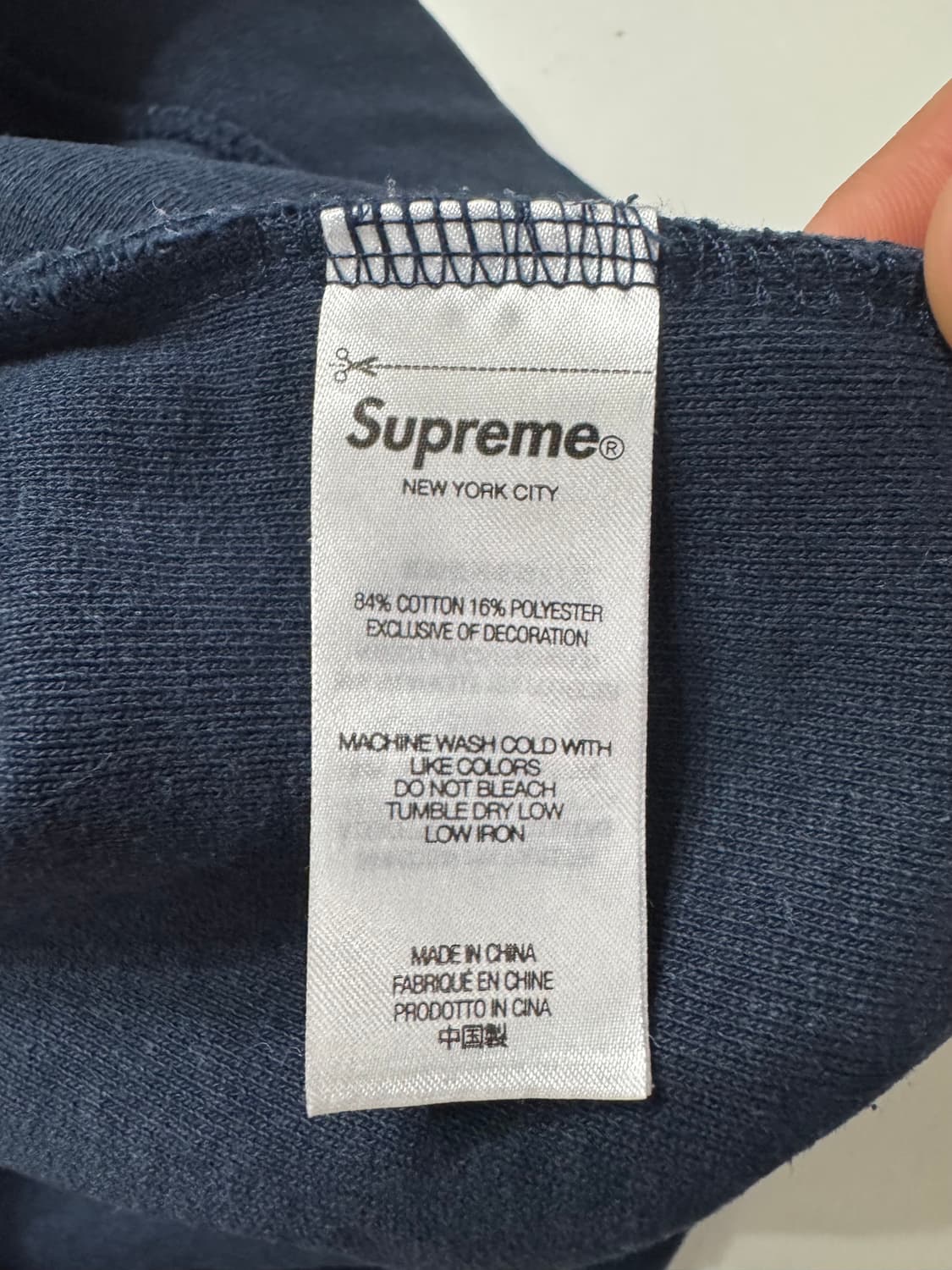 슈프림 인사이드 아웃 크루넥 네이비 L 상품이미지7