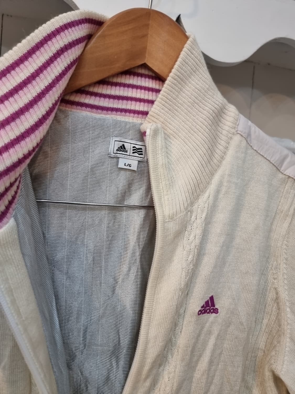 Adidas(아디다스) 투지퍼 케이블 니트 집업 상품이미지6