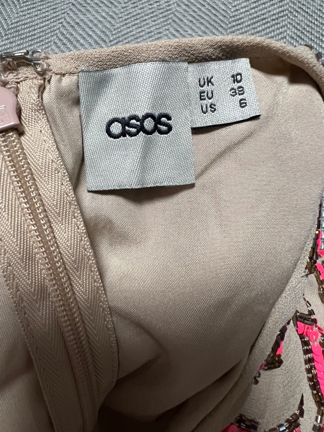 asos 아소스 비즈 베이지 원피스 정품 상품이미지3