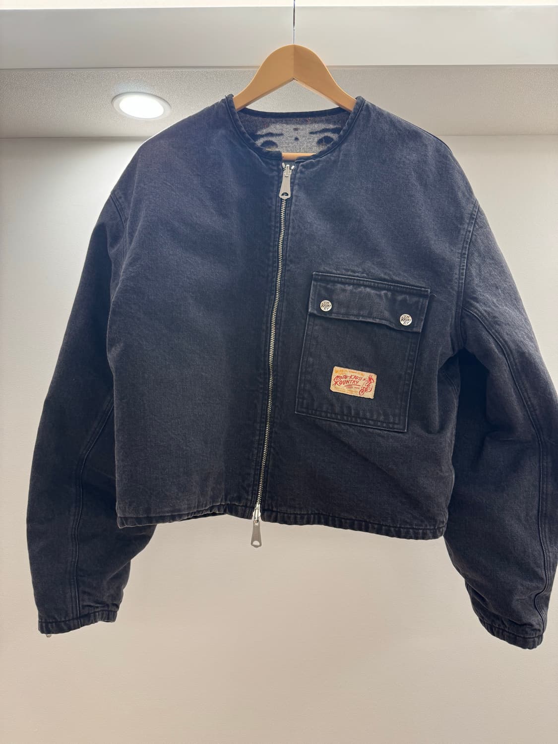 캐피탈 데님 본라이닝 리버시블 모토크로스 자켓 블랙 5 상품이미지2