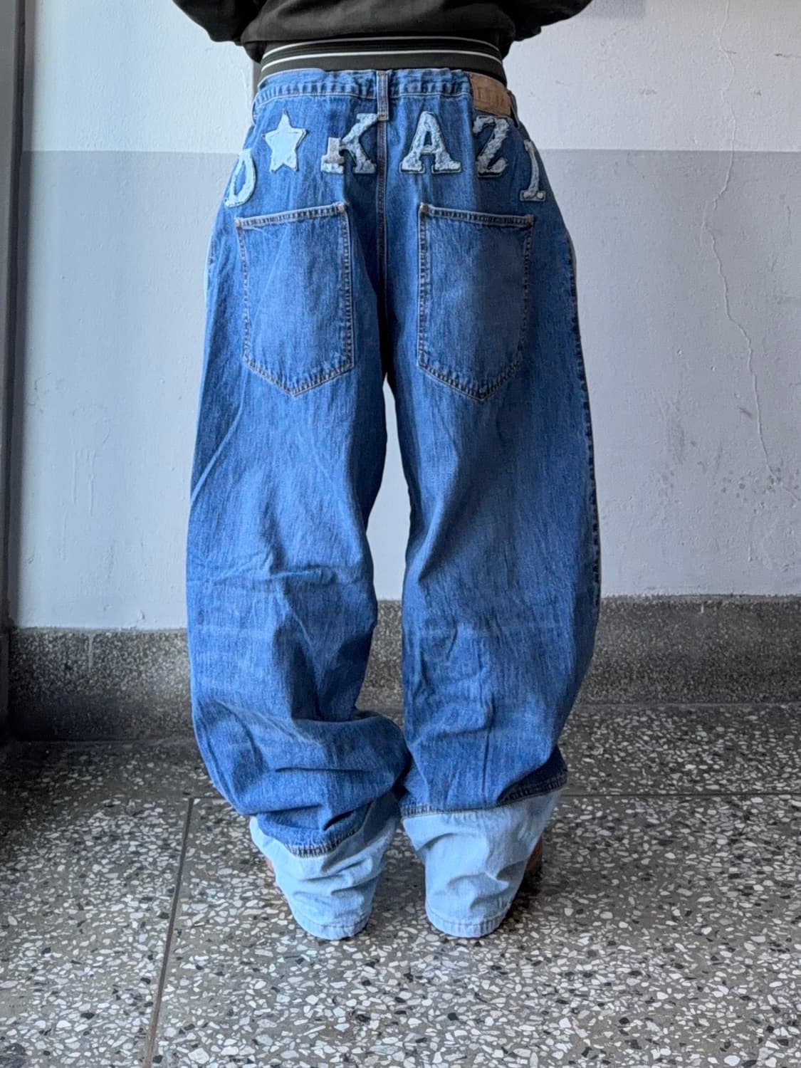 빈티지 패치 디테일 힙합팬츠 상품이미지1