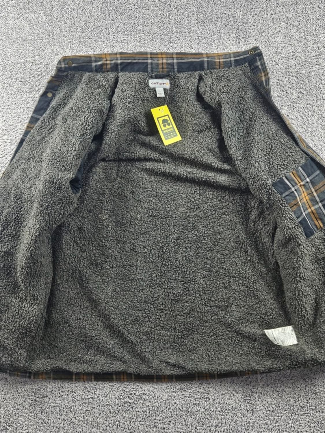 칼하트 쉐르파 라인드 체크 셔츠 워크 자켓 ( L ) / 10703 상품이미지10