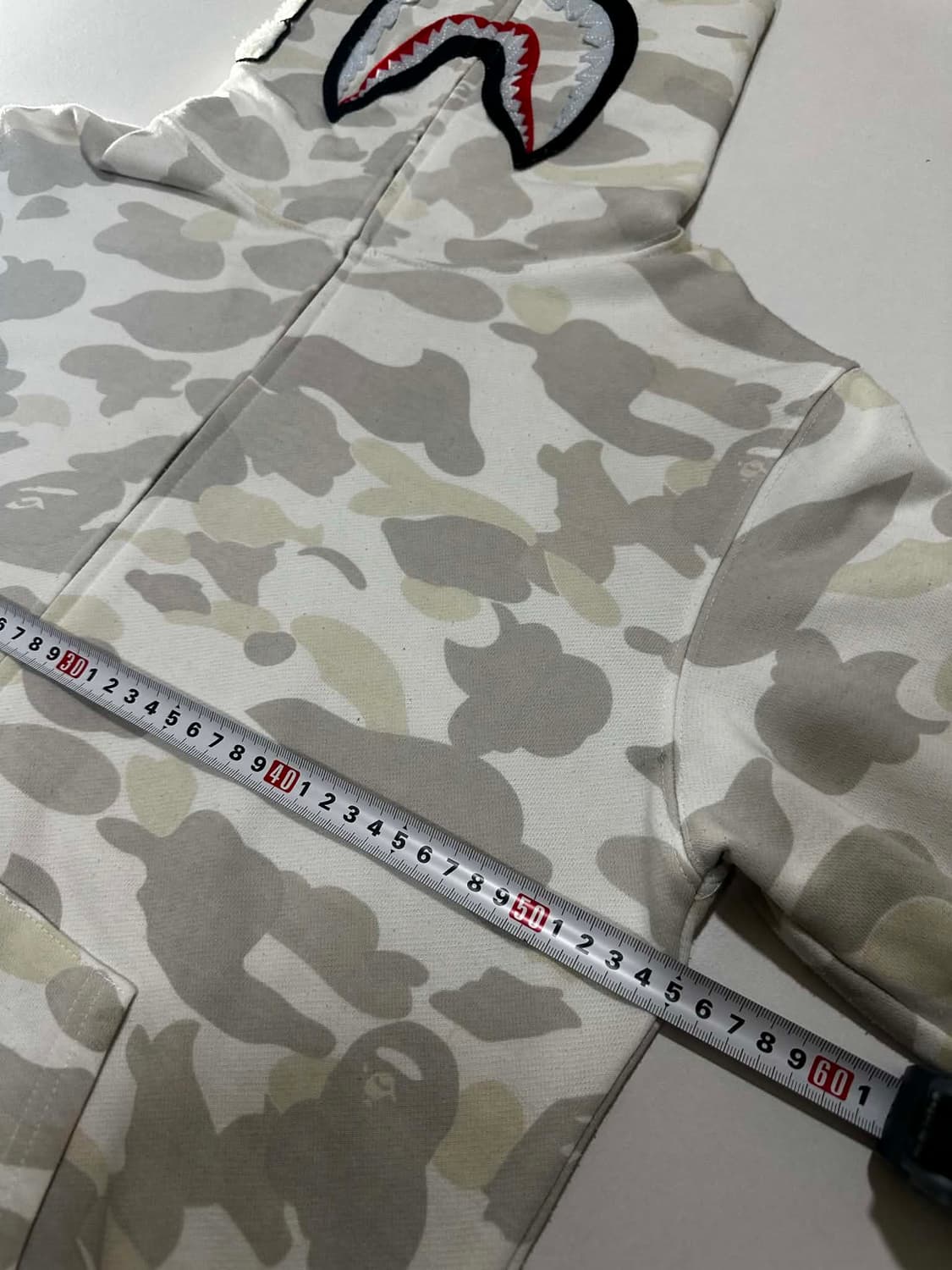 베이프 샤크 카모 후드집업 화이트 상품이미지9