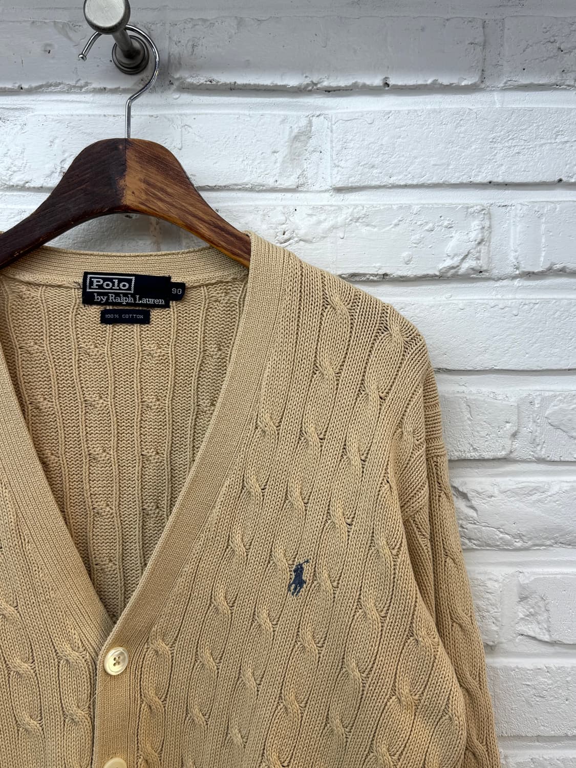 폴로 베이지 꽈베기 가디건 상품이미지4