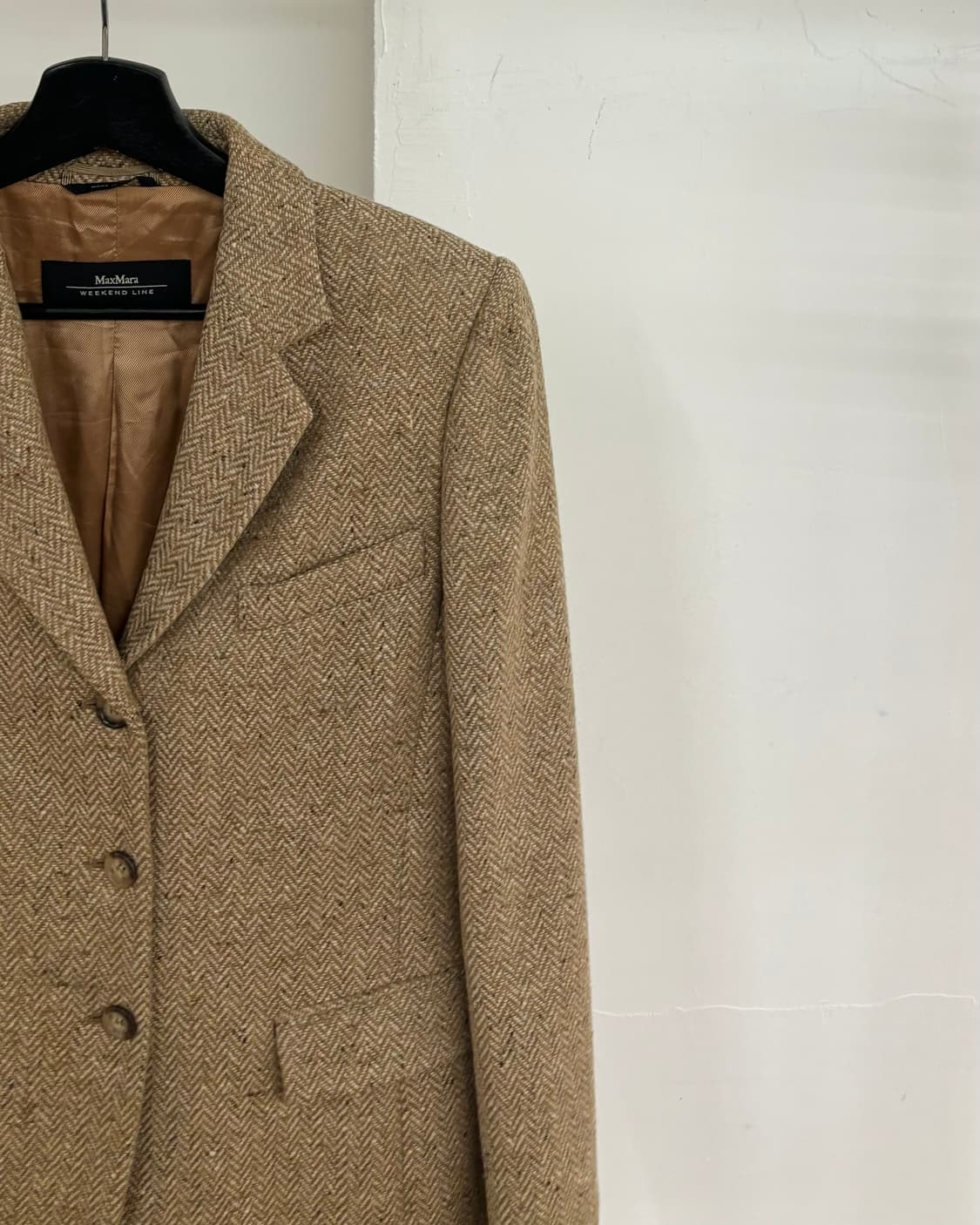 막스마라 베이지 헤링본 브레이저 자켓 상품이미지4
