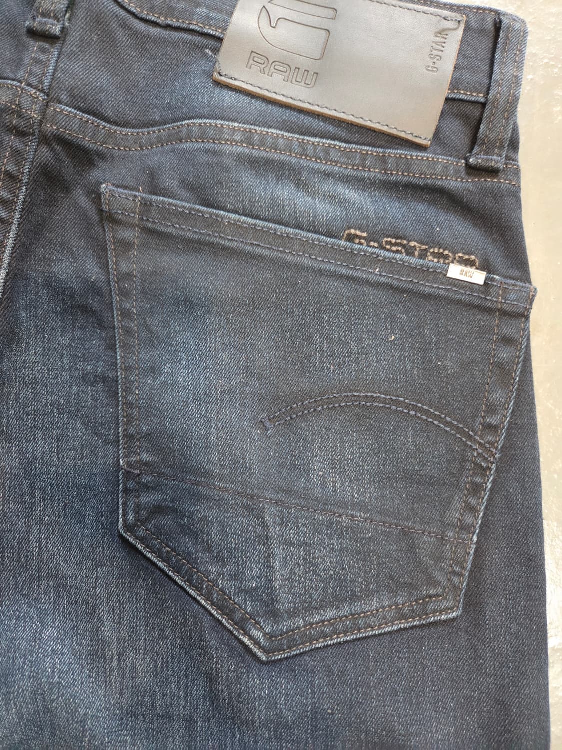 G-Star RAW 청바지 3301 슬림핏 다크 네이비(W29/L30) 상품이미지5
