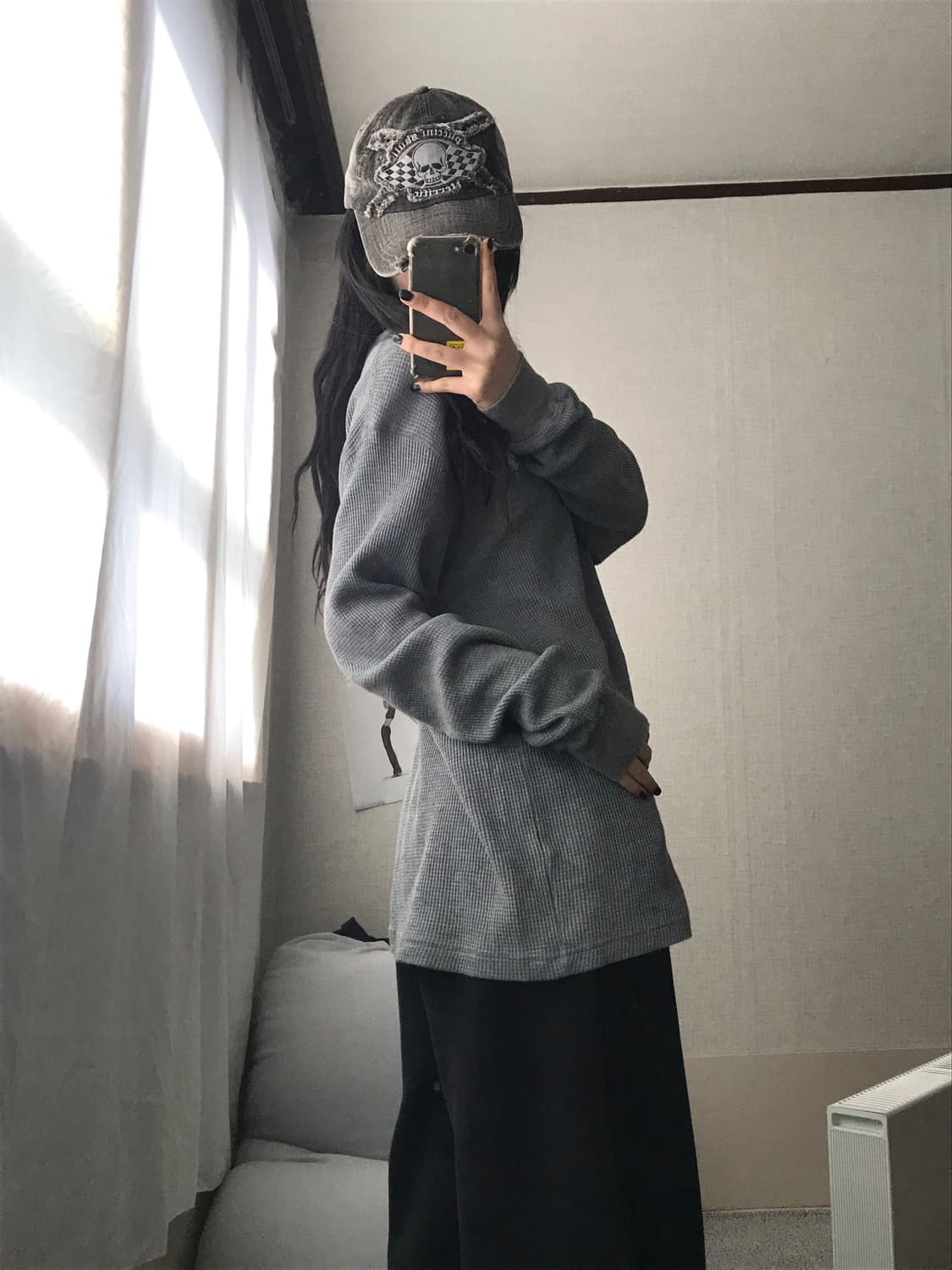 폴로 그레이 와플 롱슬리브 상품이미지4