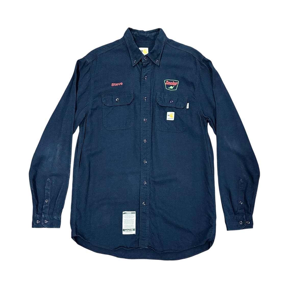 (L) 칼하트 FR 자수 디테일 다크 네이비 워크 셔츠 made in U 상품이미지1