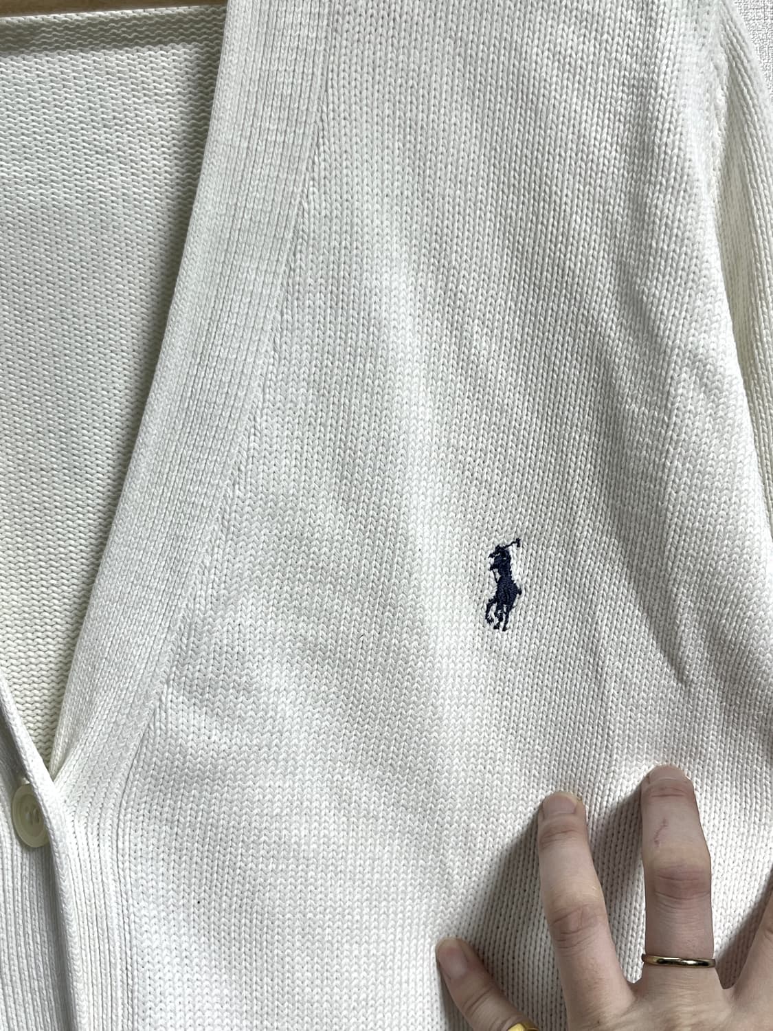 폴로 랄프로렌 브이넥 꽈배기 가디건 100 상품이미지4