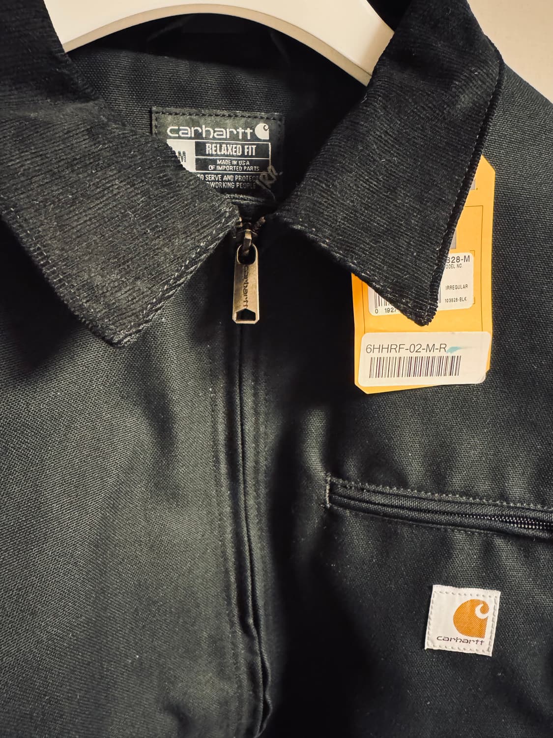 칼하트US 블랭킷 디트로이트 자켓 블랙 0J3828-M 새제품 상품이미지3