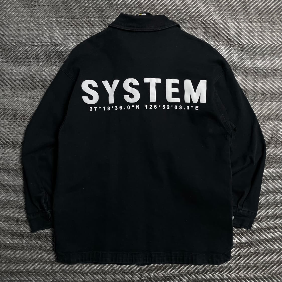 빈티지 빅로고 박시핏 워크 데님 자켓 블랙o 5341 상품이미지3