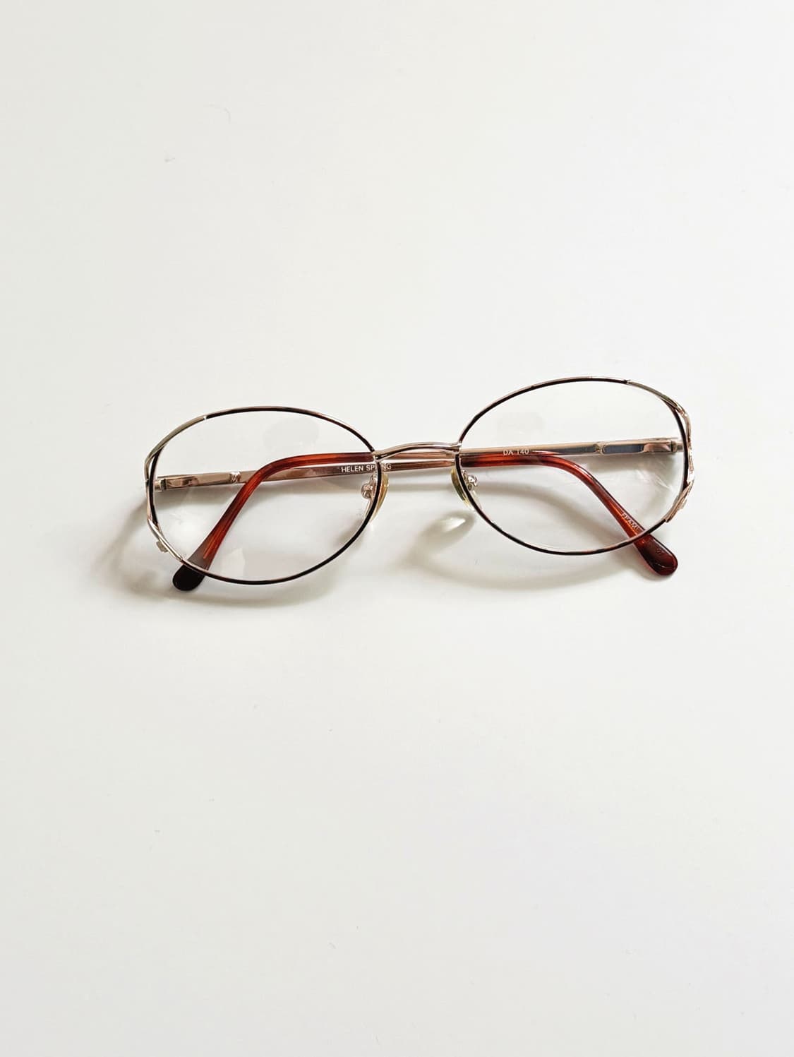 90s 유로피안 골드 레오파드 클래식 라운드 빈티지 안경 상품이미지1