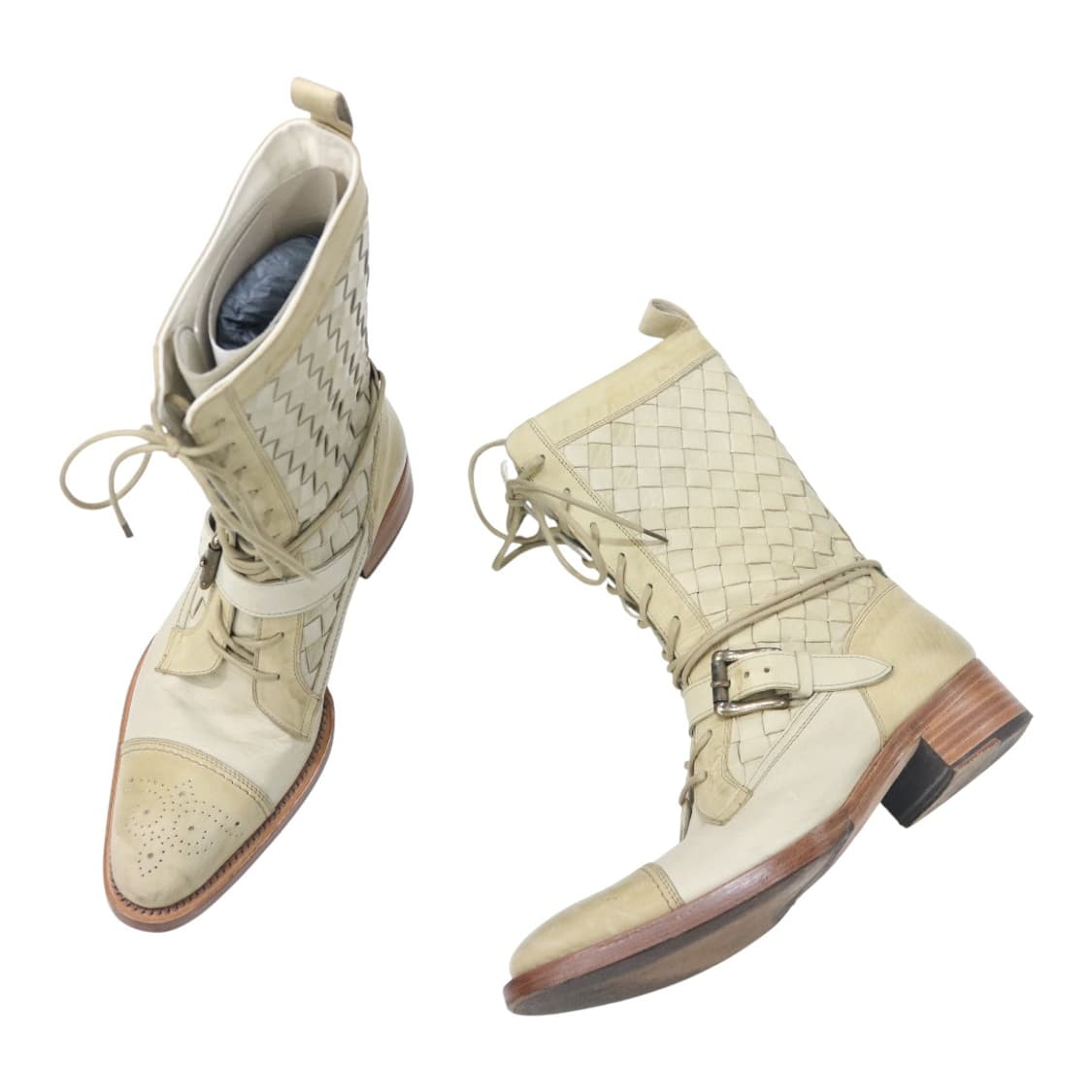 알프레도 바니스터 인트레치아토 레더 레이스업 부츠 상품이미지1