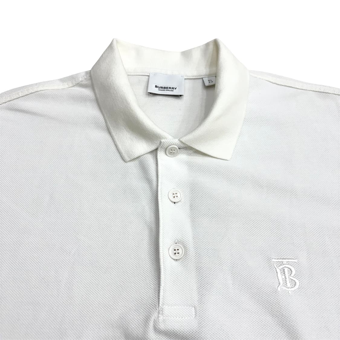 버버리 TB 모노그램 화이트 반팔 카라티 pk티 티셔츠 xl 상품이미지3