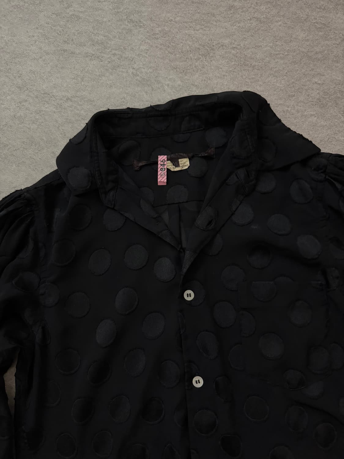 꼼데가르송 도트 시스루 블라우스 상품이미지4