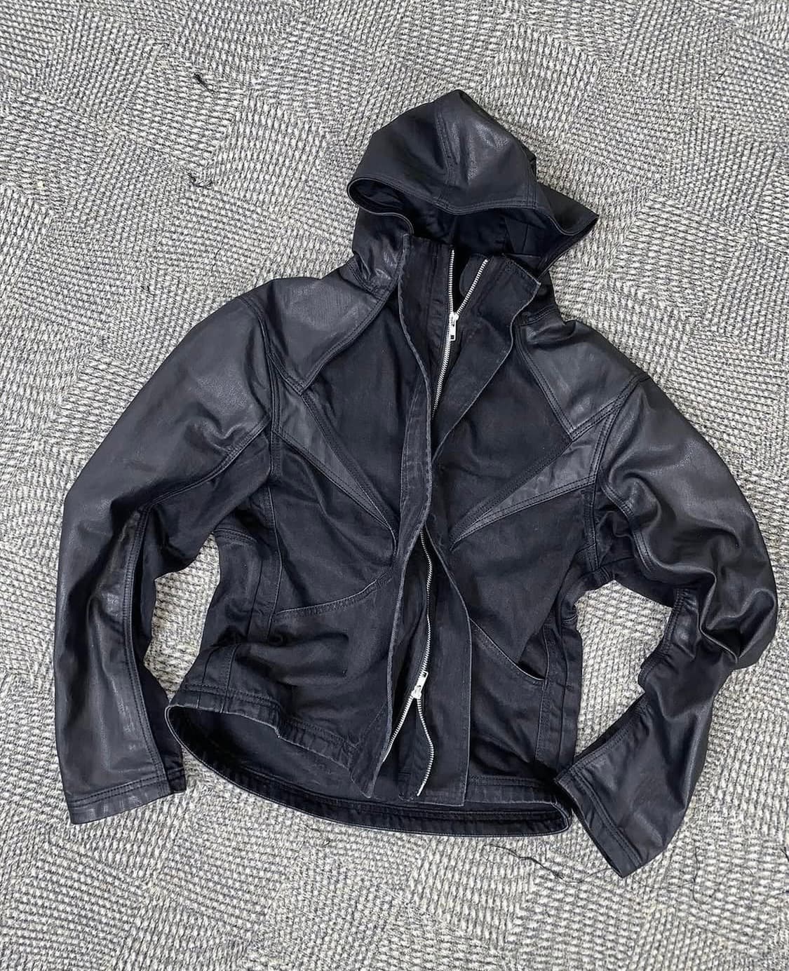 Icyto leather black jacket 상품이미지1