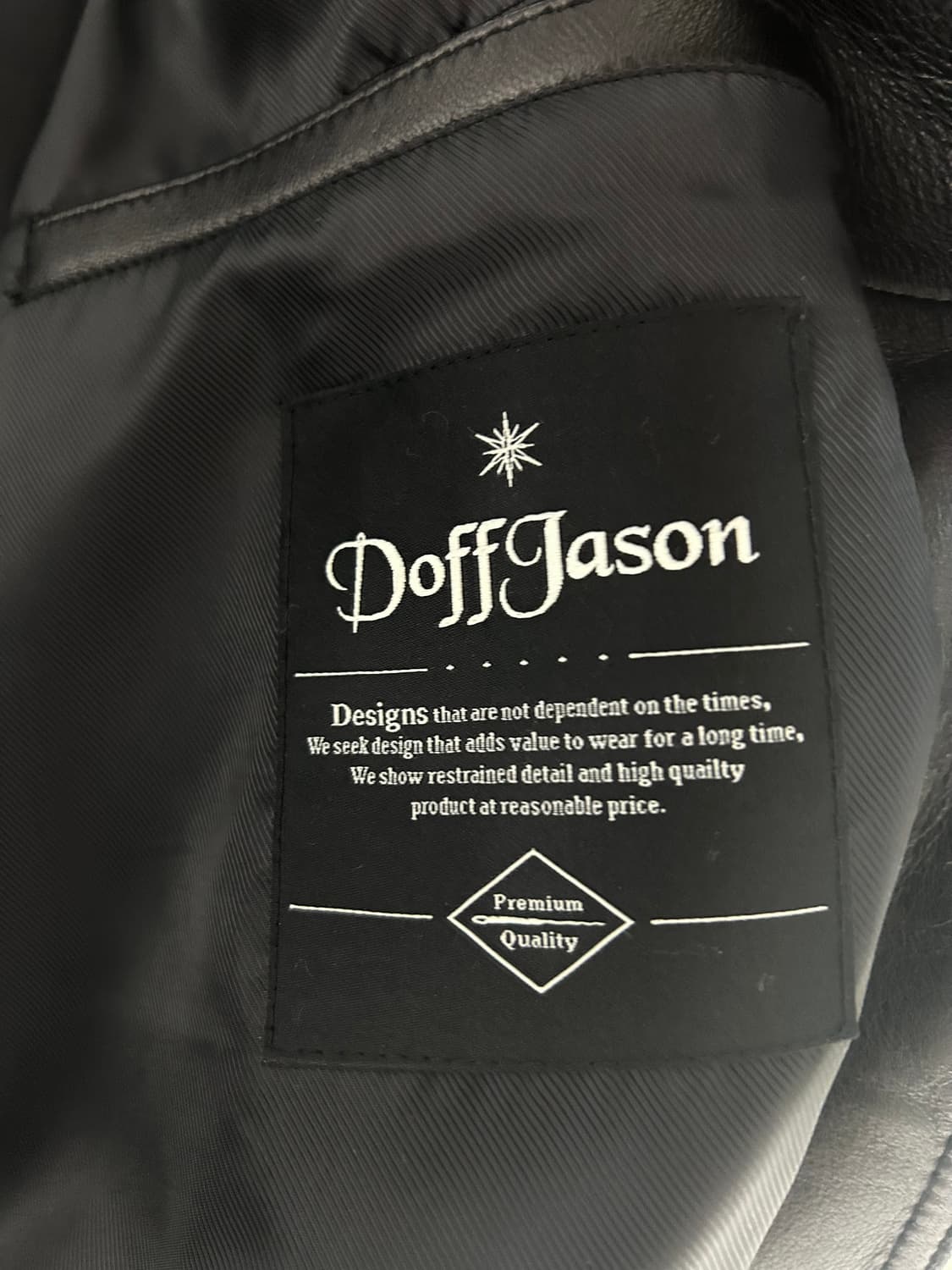 도프제이슨 블랙 레더자켓 L 상품이미지4