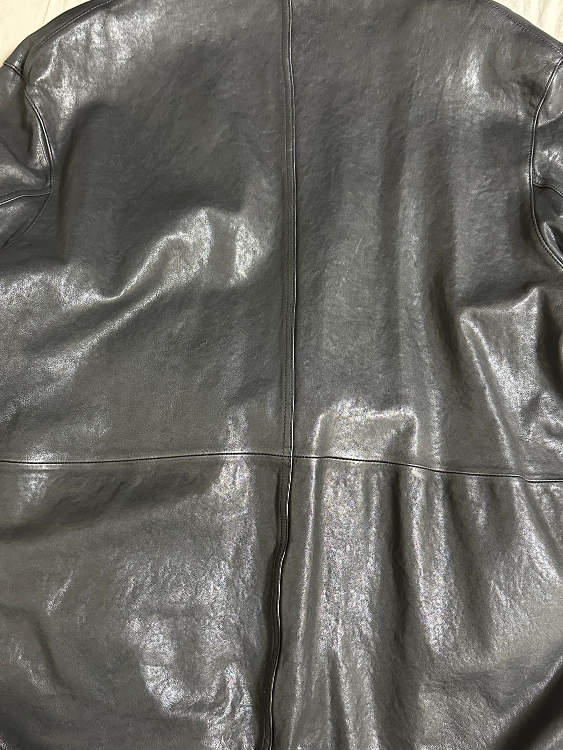 유스 워시드 레더 자켓 L 상품이미지3