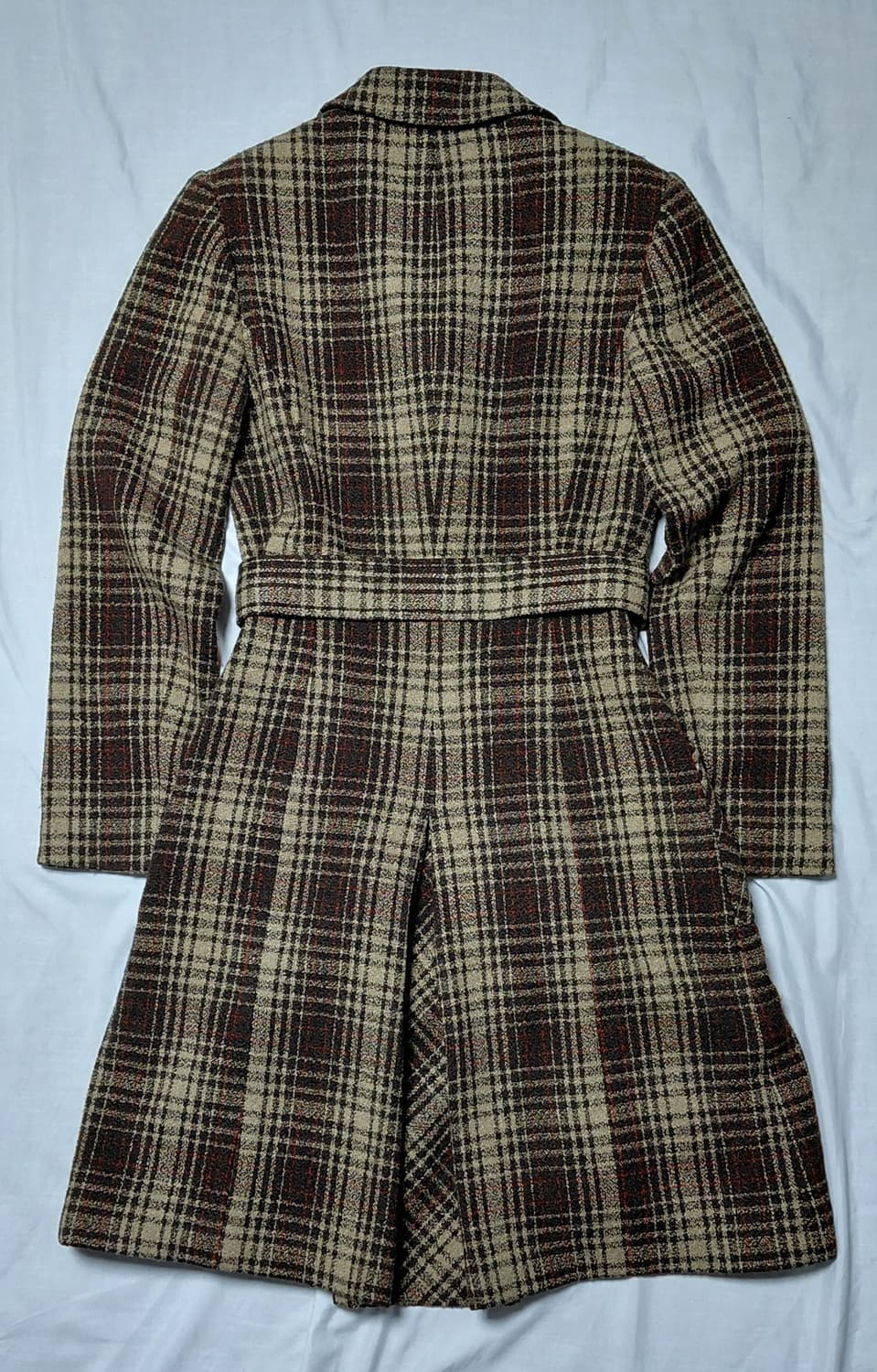 BCBG MAXAZRIA 빈티지 체크 울 코트 (Made in USA) 상품이미지8