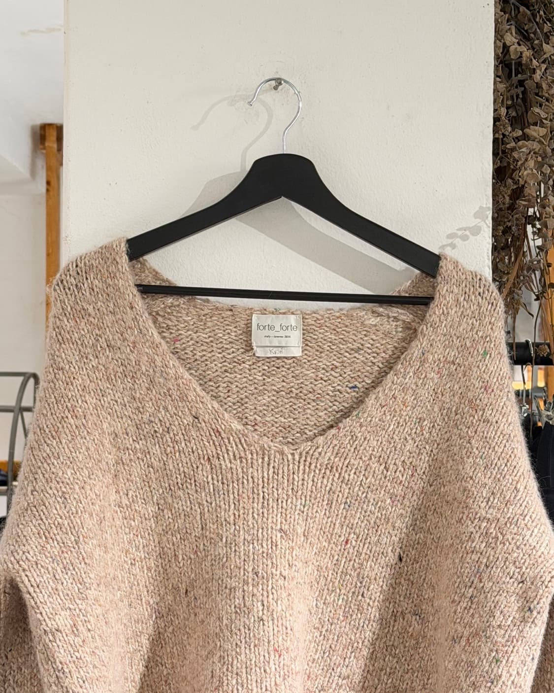 포르테 포르테 핑크 딥 브이넥 스웨터 상품이미지4