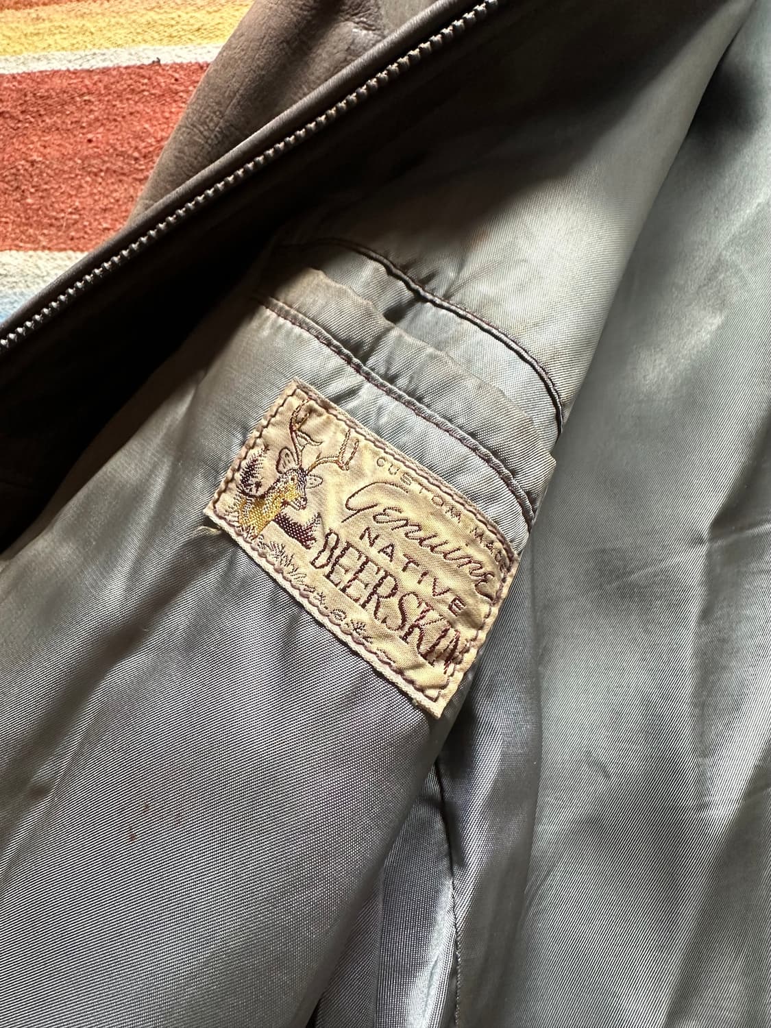 50s USA Vintage Deerskin Leather Jacket 상품이미지6