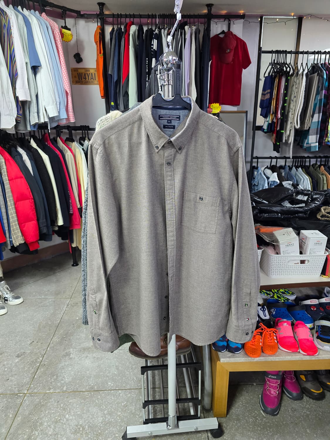 타미힐피거 남성 셔츠 긴팔 그레이 (1405) 상품이미지1