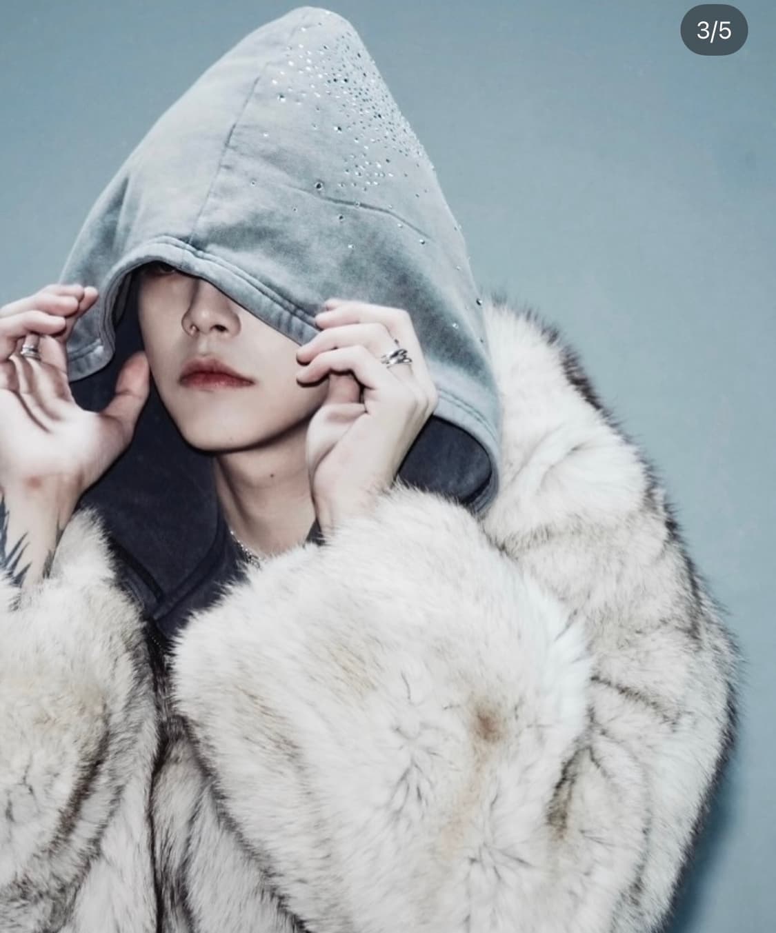 Fox Fur White Color Over Jacket 상품이미지2