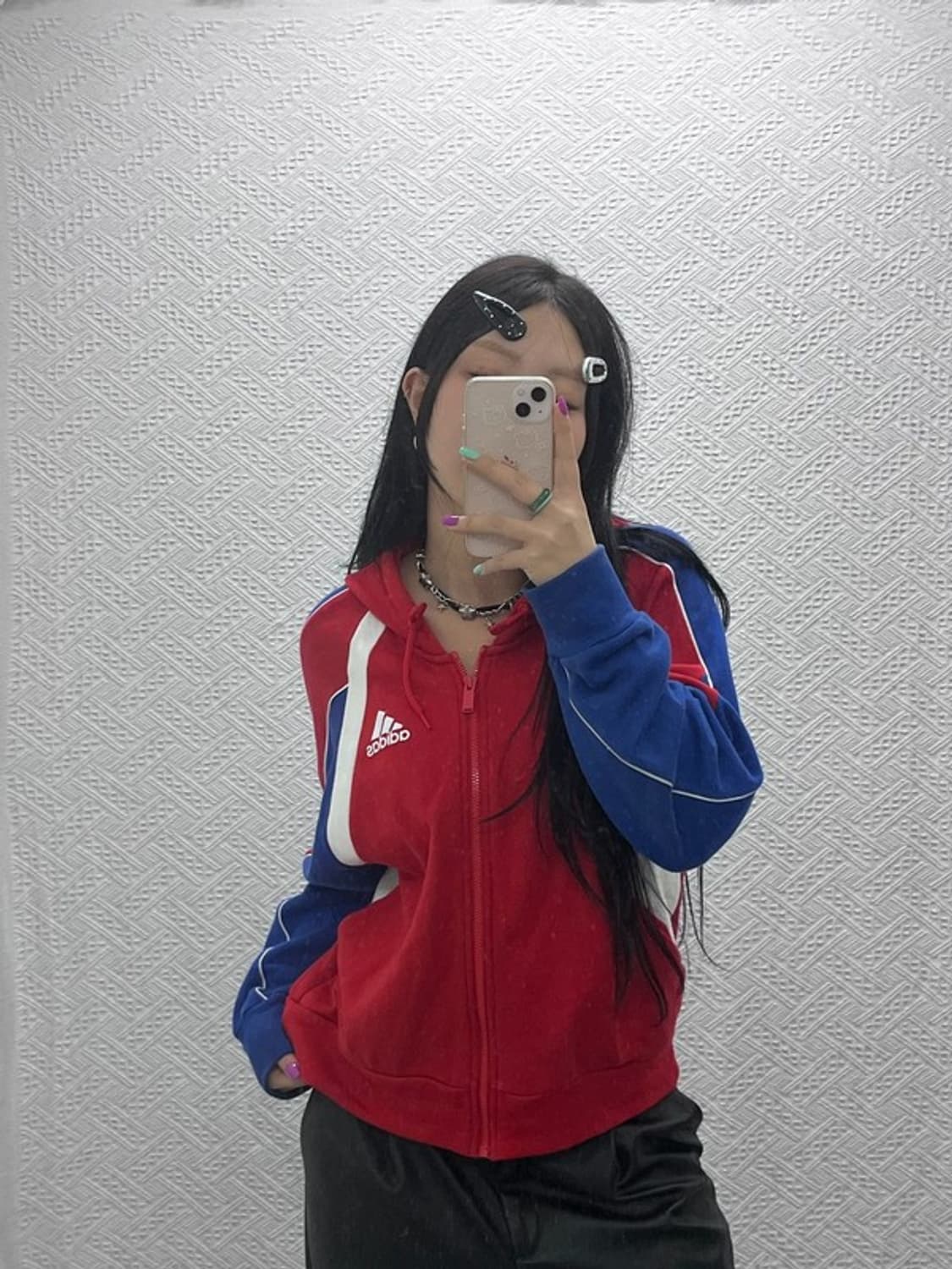 아디다스 올드스쿨 희귀 레트로 배색 후드 집업 M C07011 상품이미지1