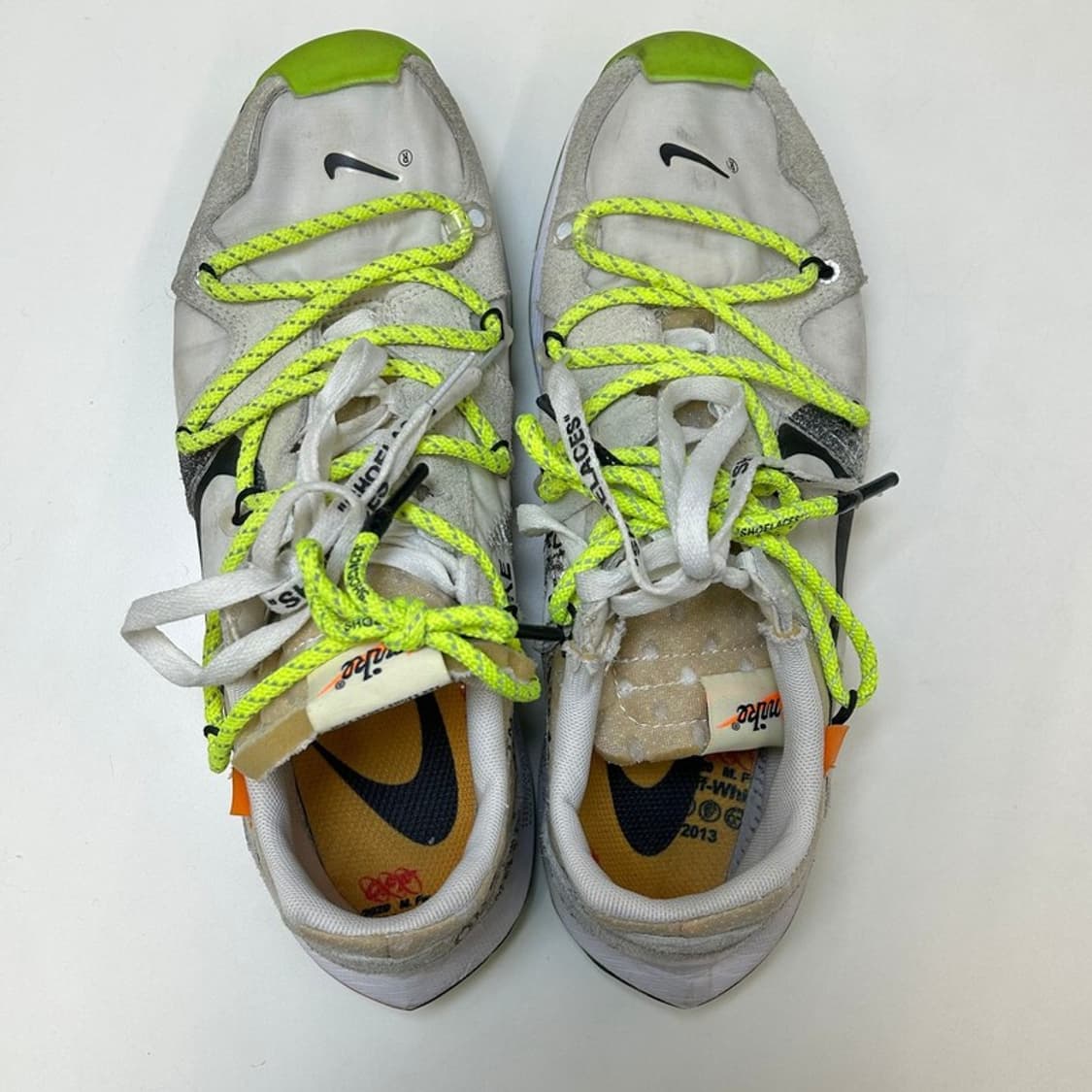 나이키x오프화이트 줌 테라 카이거 5 화이트/블랙-일렉트릭 그린 275 상품이미지5