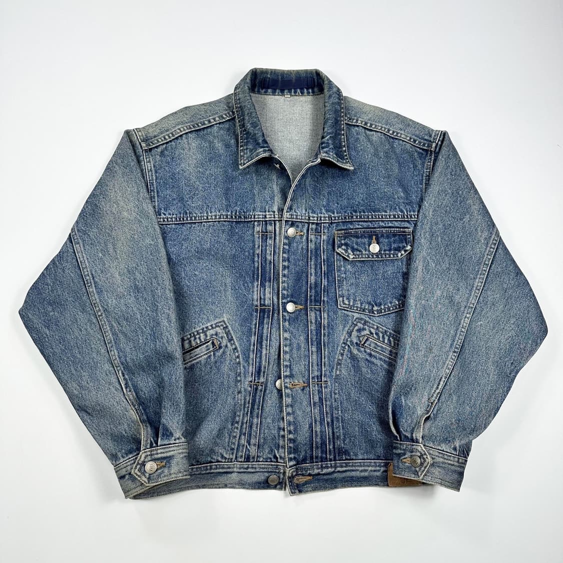VTG 빈티지 재팬 워싱 트러커 데님자켓 (실측 L) 상품이미지2