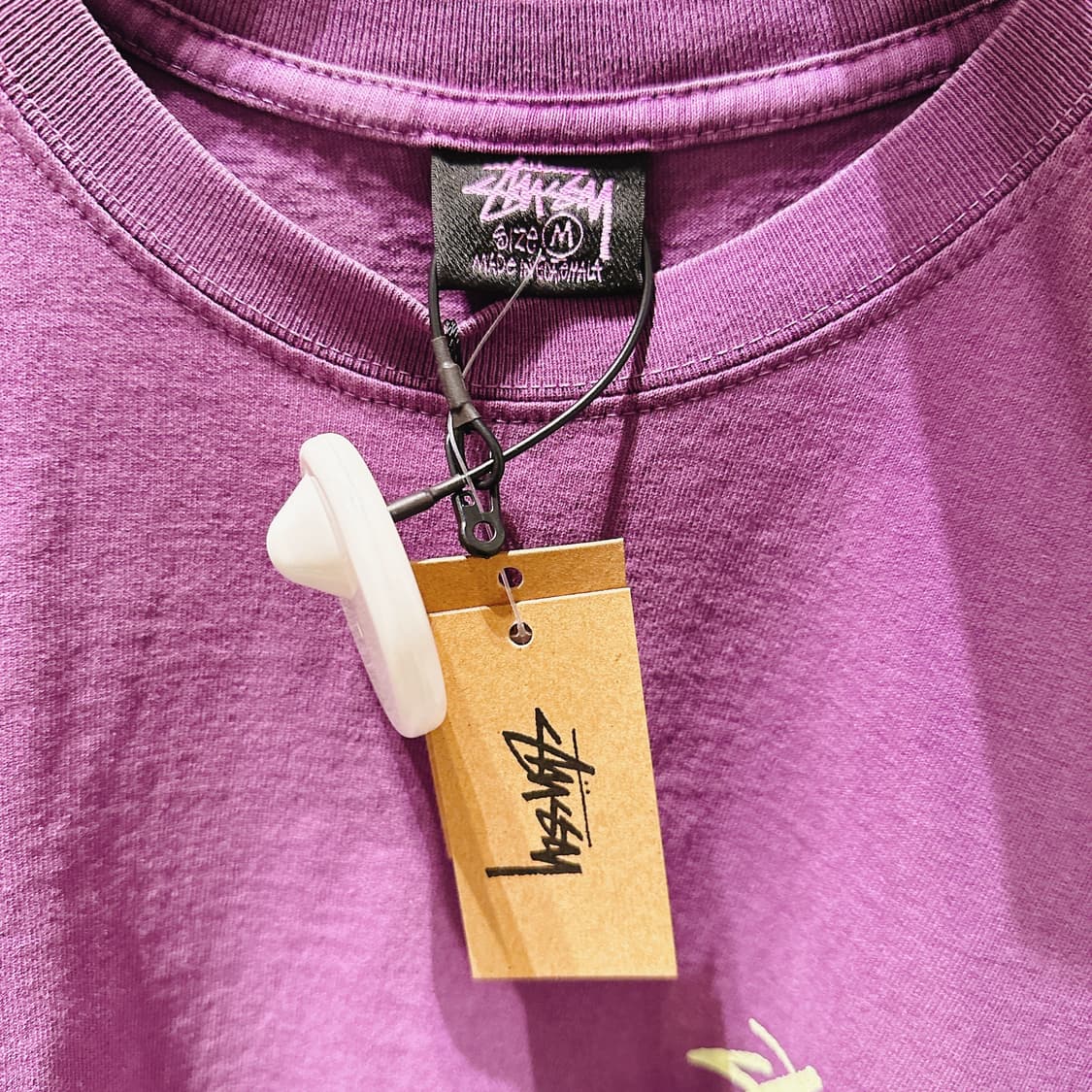 스투시 남성 퍼플 백 로고 티셔츠 상품이미지3