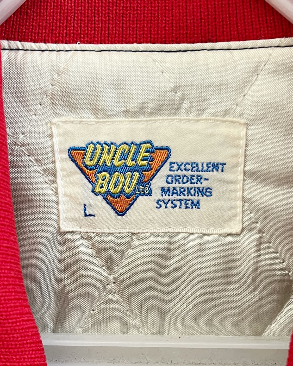 USA 올드 빈티지 사틴 봄버 자켓 네이비 상품이미지10