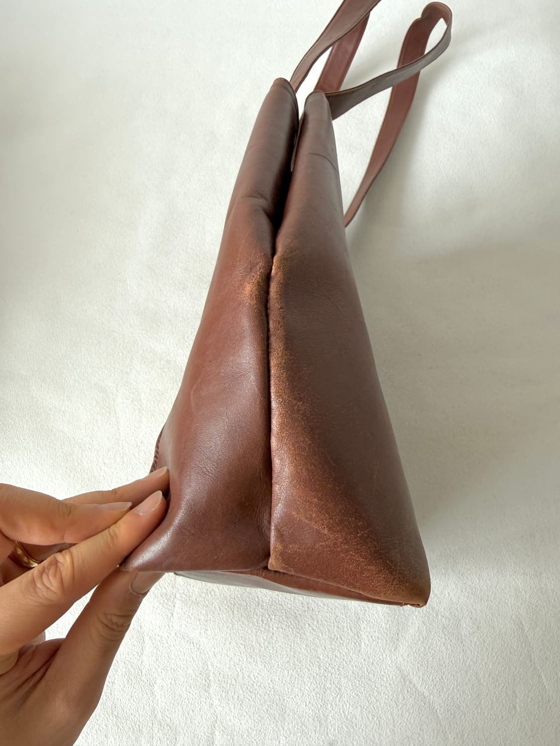 Pre owned 레더 숄더백(안감 얼룩) 상품이미지5