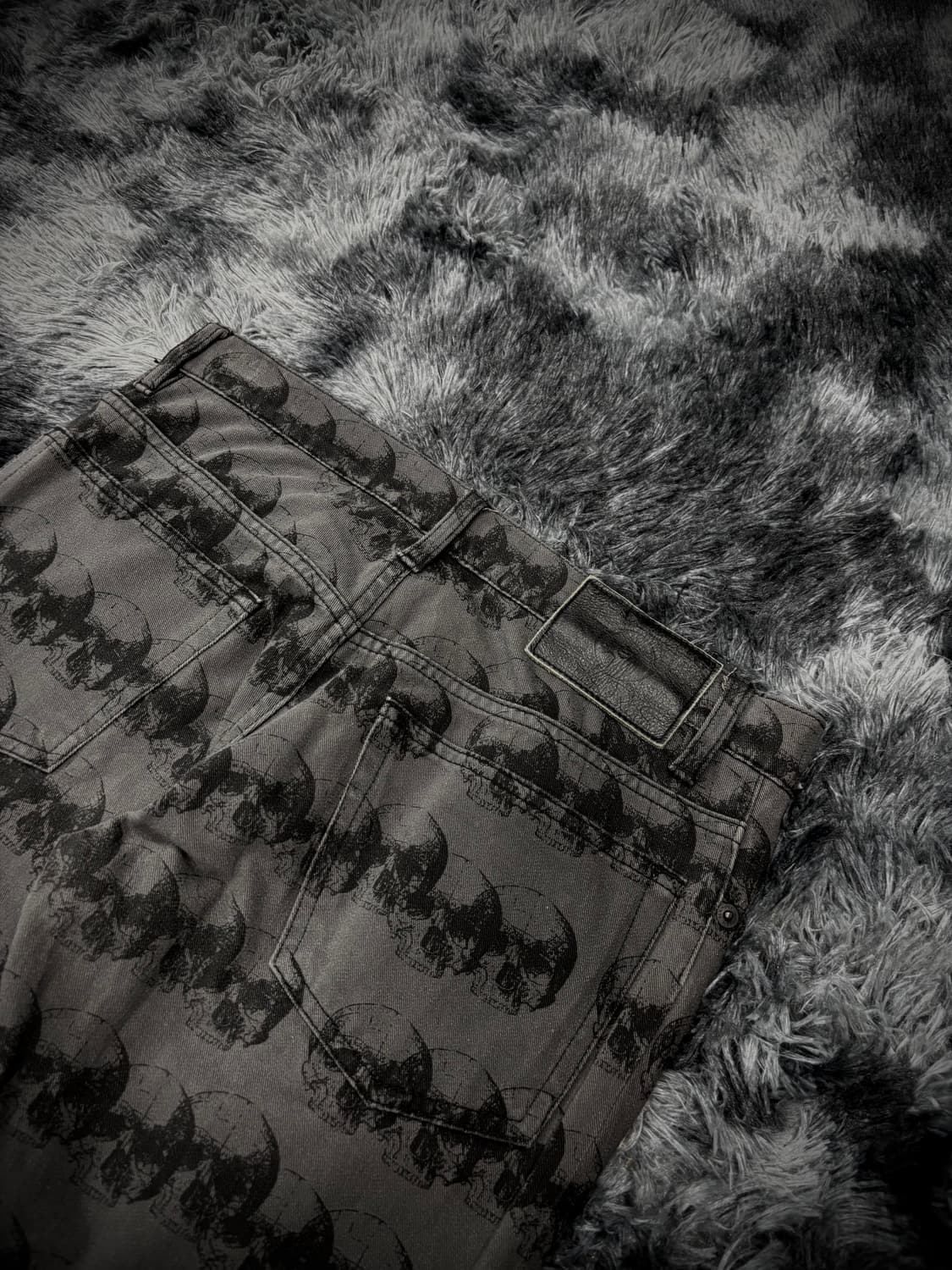 Hysteric Glamour 그레이 스컬 패턴 스키니진 상품이미지6