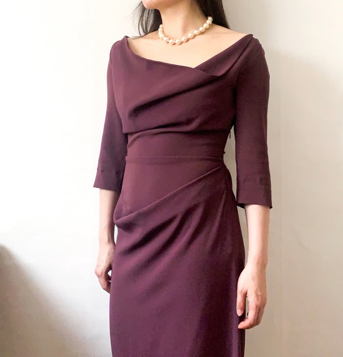 [EU38]비비안웨스트우드 드레이프 코울넥 드레스 상품이미지1