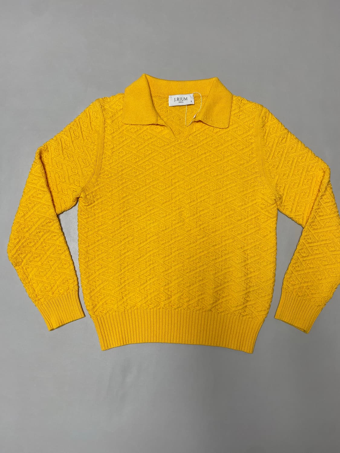 제이리움 코튼텍스쳐드 오픈카라 스웨터 S 상품이미지2