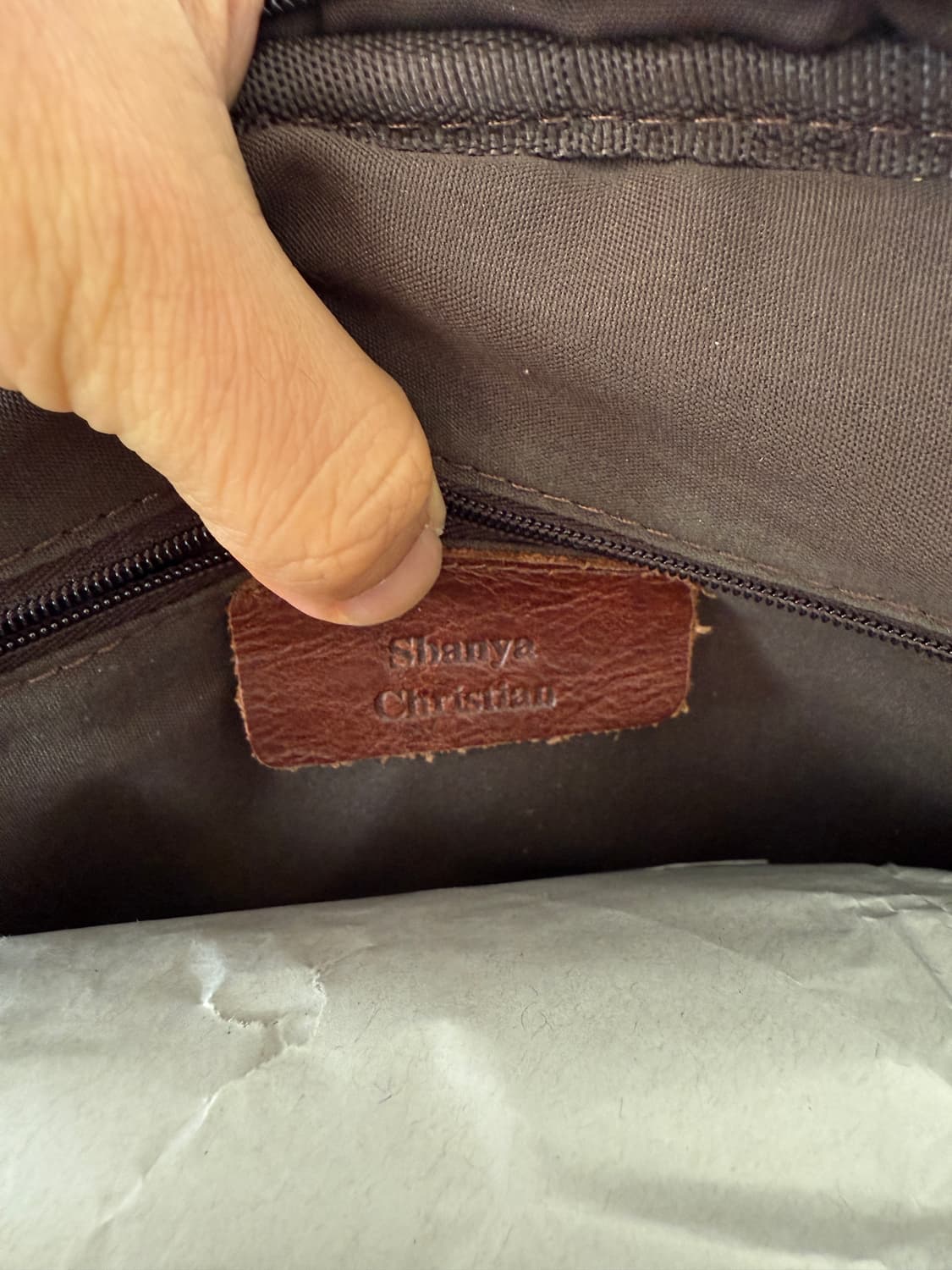 Pre owned 패치워크 레더 숄더 크로스백 상품이미지9