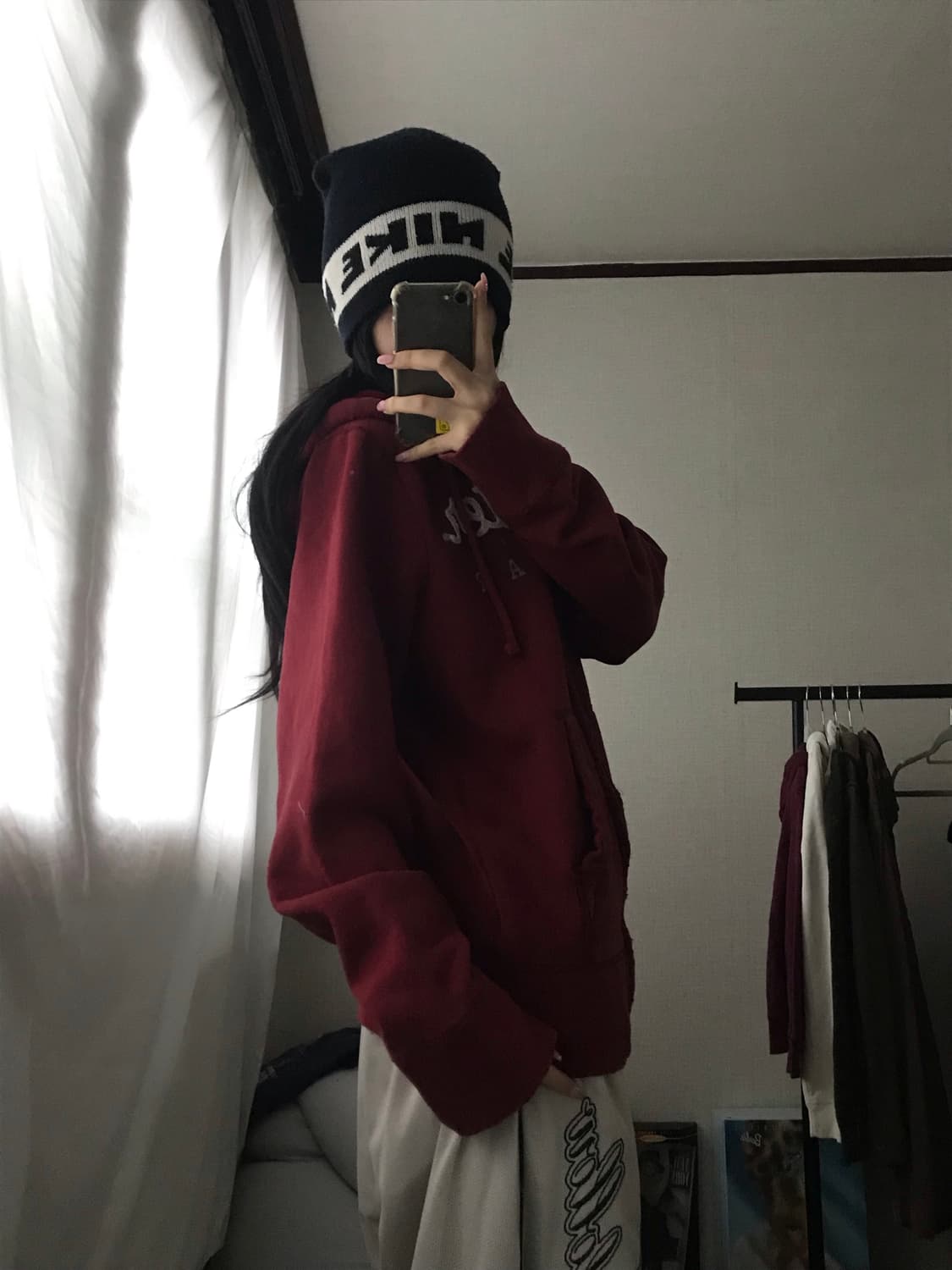 홀리스터 버건디 후드집업 상품이미지4