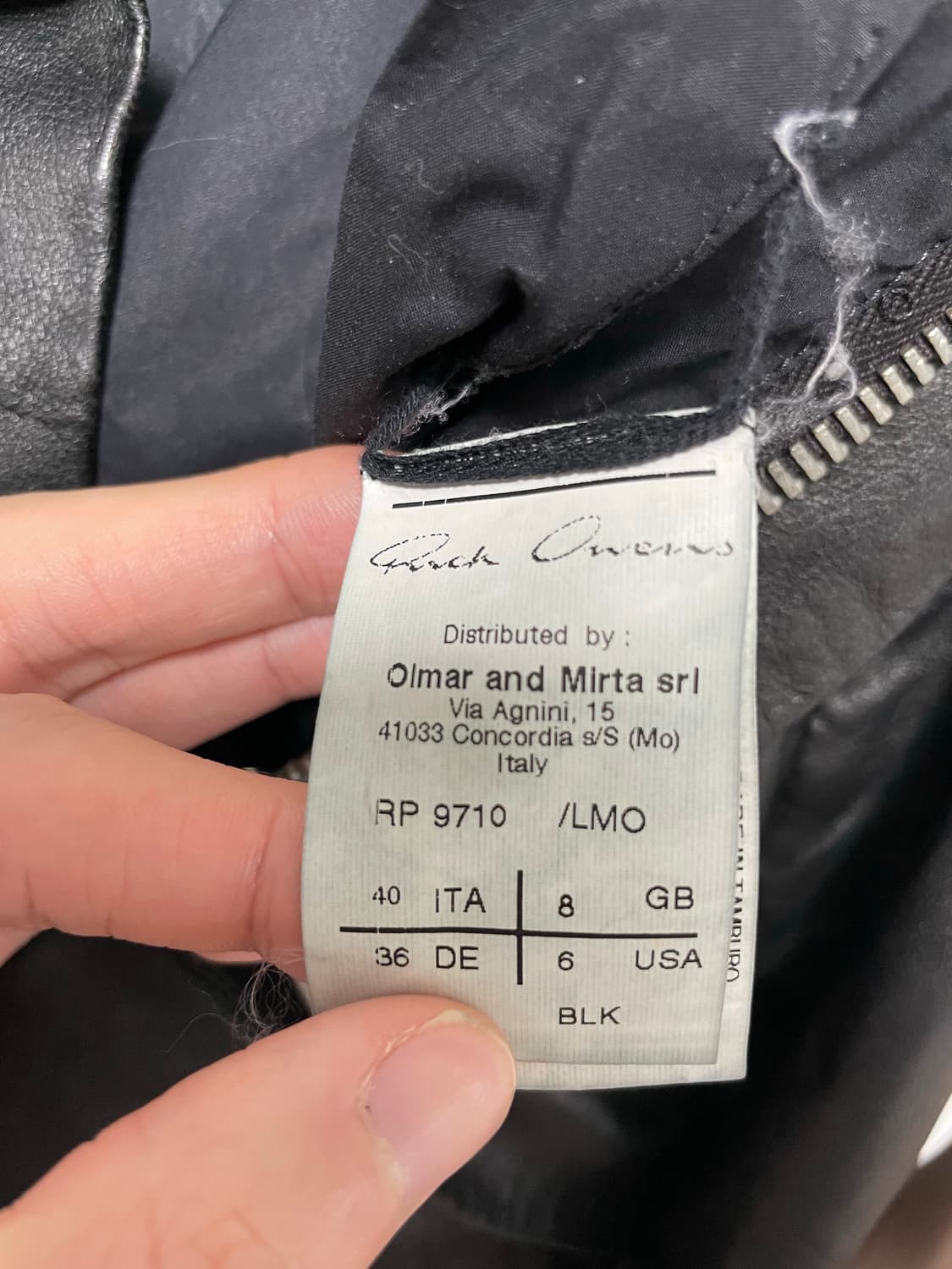 릭 오웬스 나스카 하이넥 레더자켓 상품이미지5