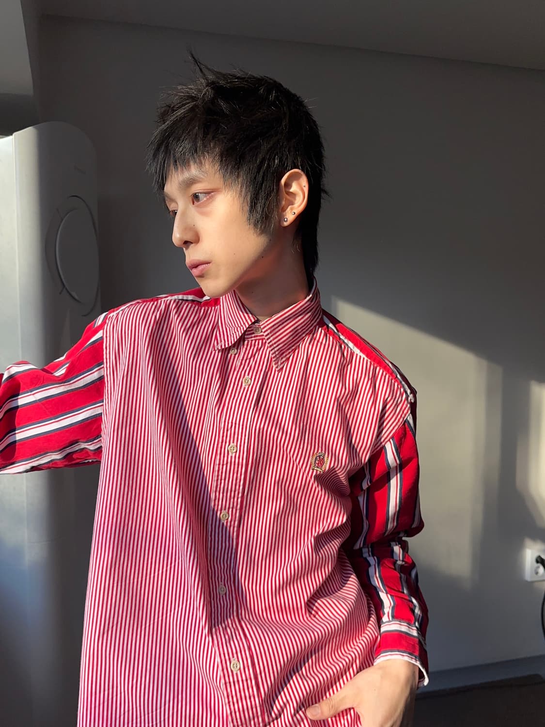 Tommy Hilfiger 이레귤러 스트라이프 셔츠 상품이미지1