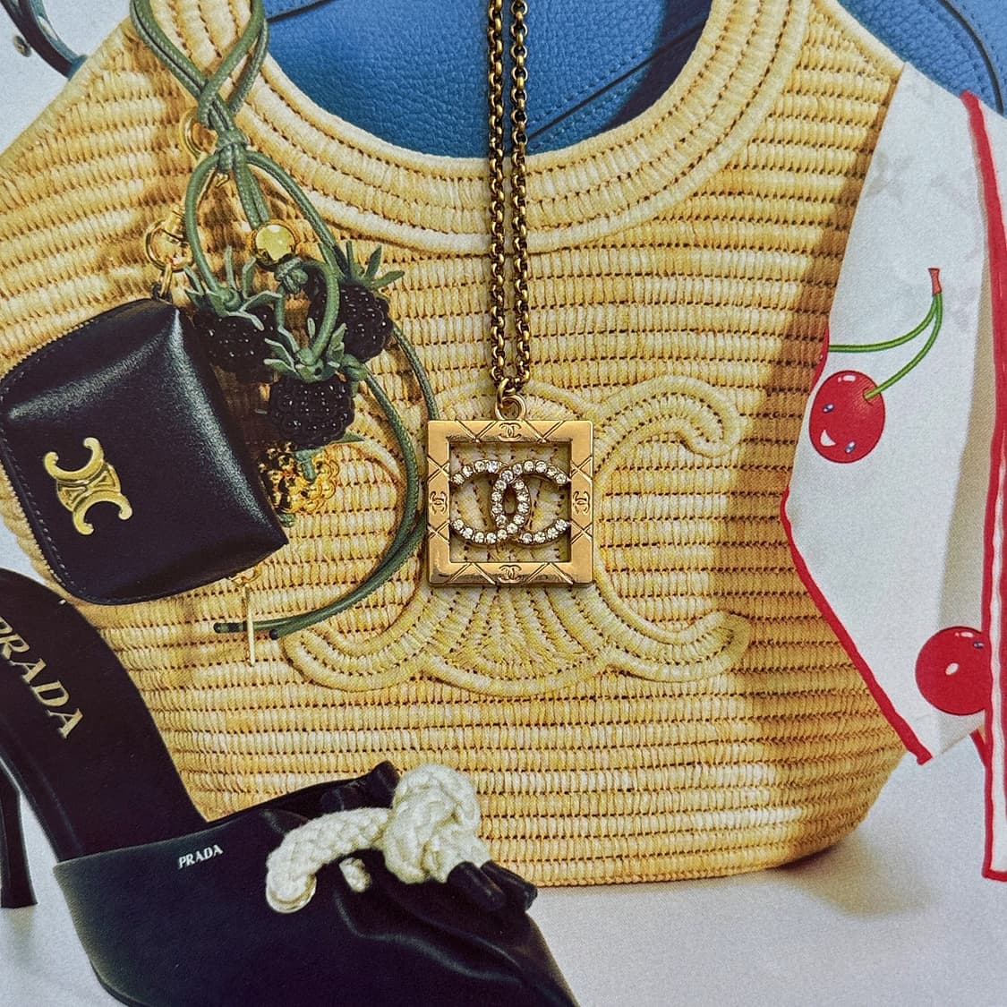 [샤넬 코코 프레임 실버 목걸이 상품이미지1