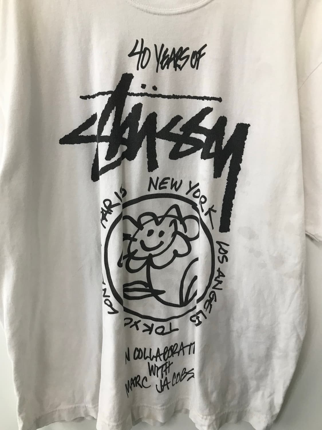 스투시 마크제이콥스 40주년 화이트 반팔 티셔츠 상품이미지4