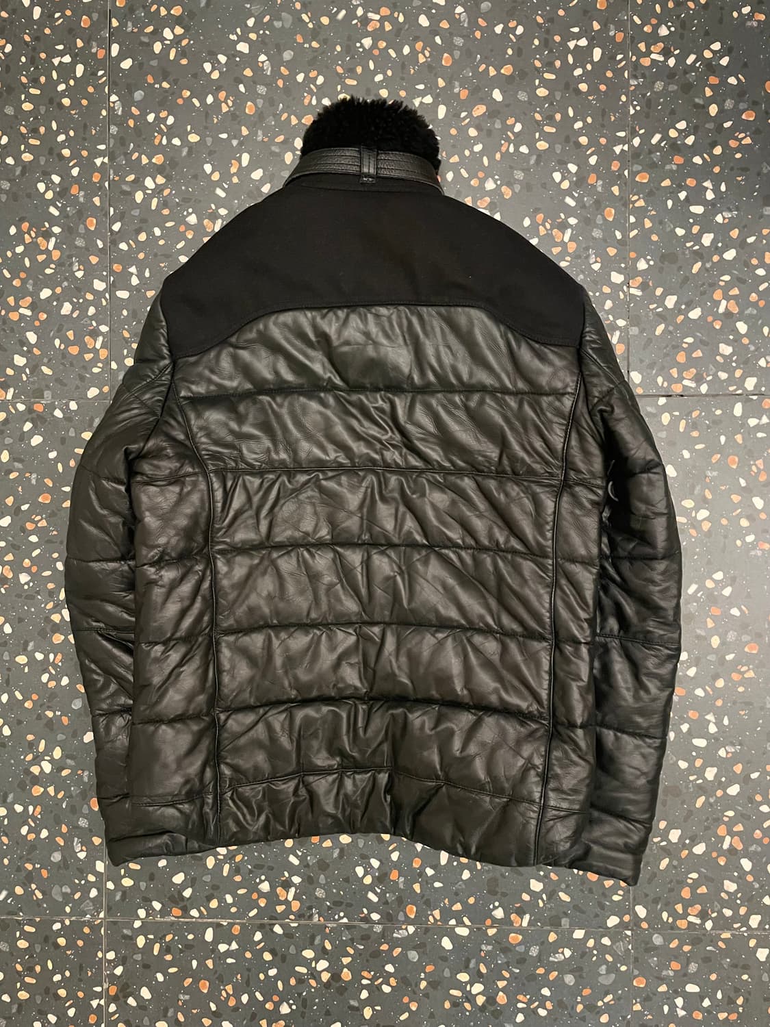 닐바렛 램스킨 레더 패딩 자켓 상품이미지2
