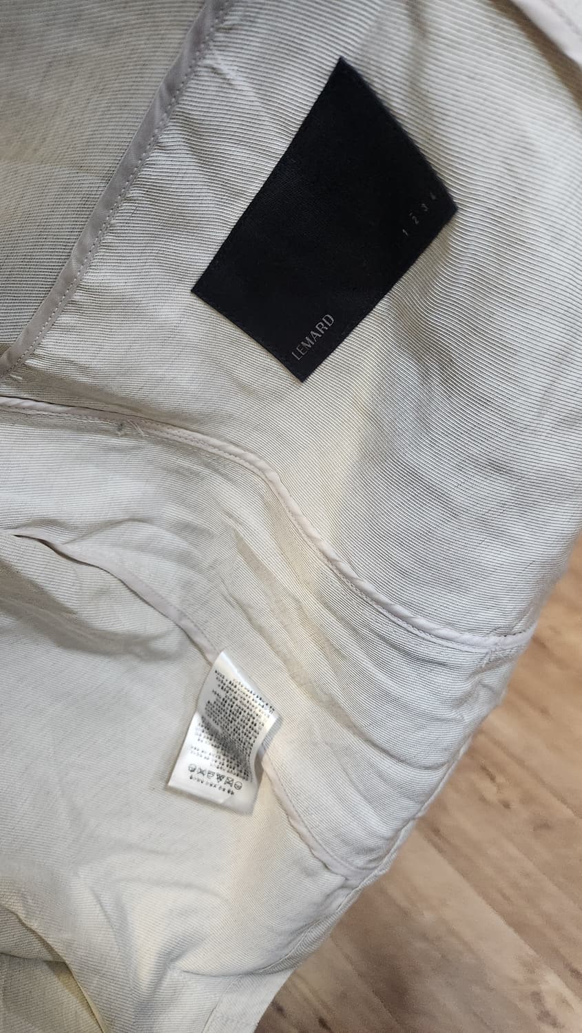 LEMARD 남성 스탠다드 린넨 카라 자켓 100 상품이미지4