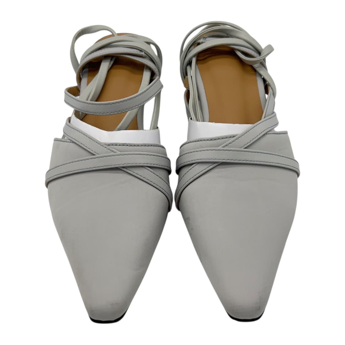 225 W 마뗑킴 스틸레토 스트랩 힐 라이트 그레이 상품이미지2