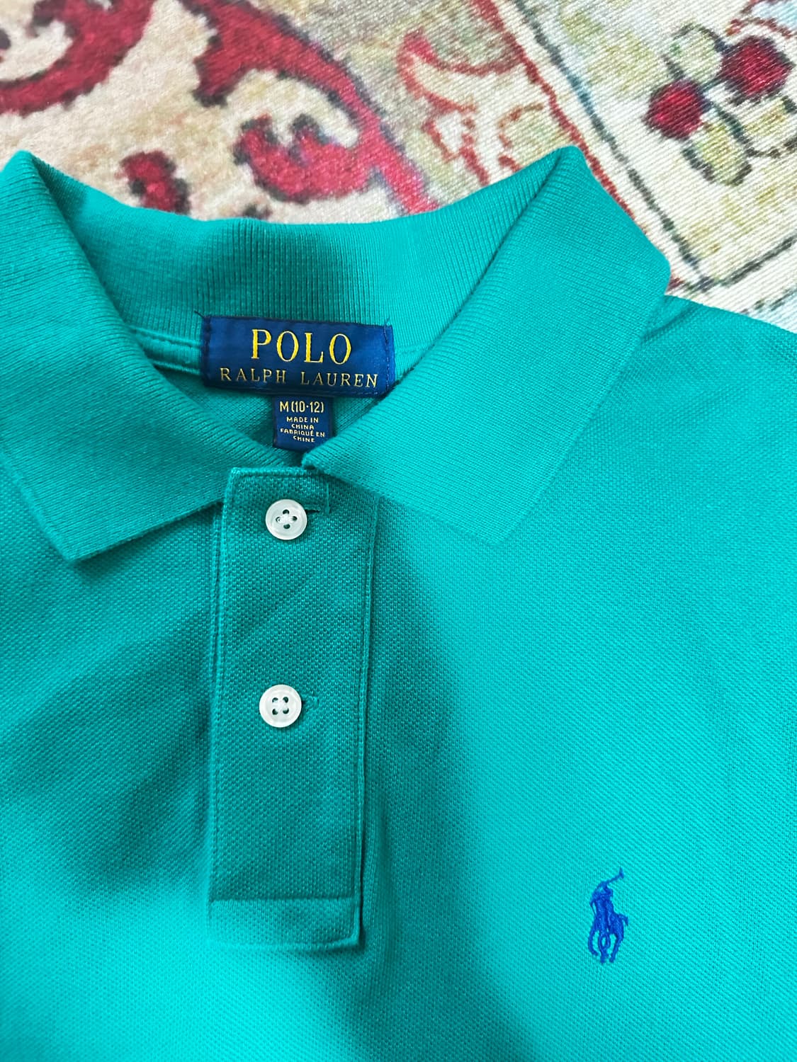 폴로 랄프로렌 긴팔 카라티 그린 M 상품이미지2