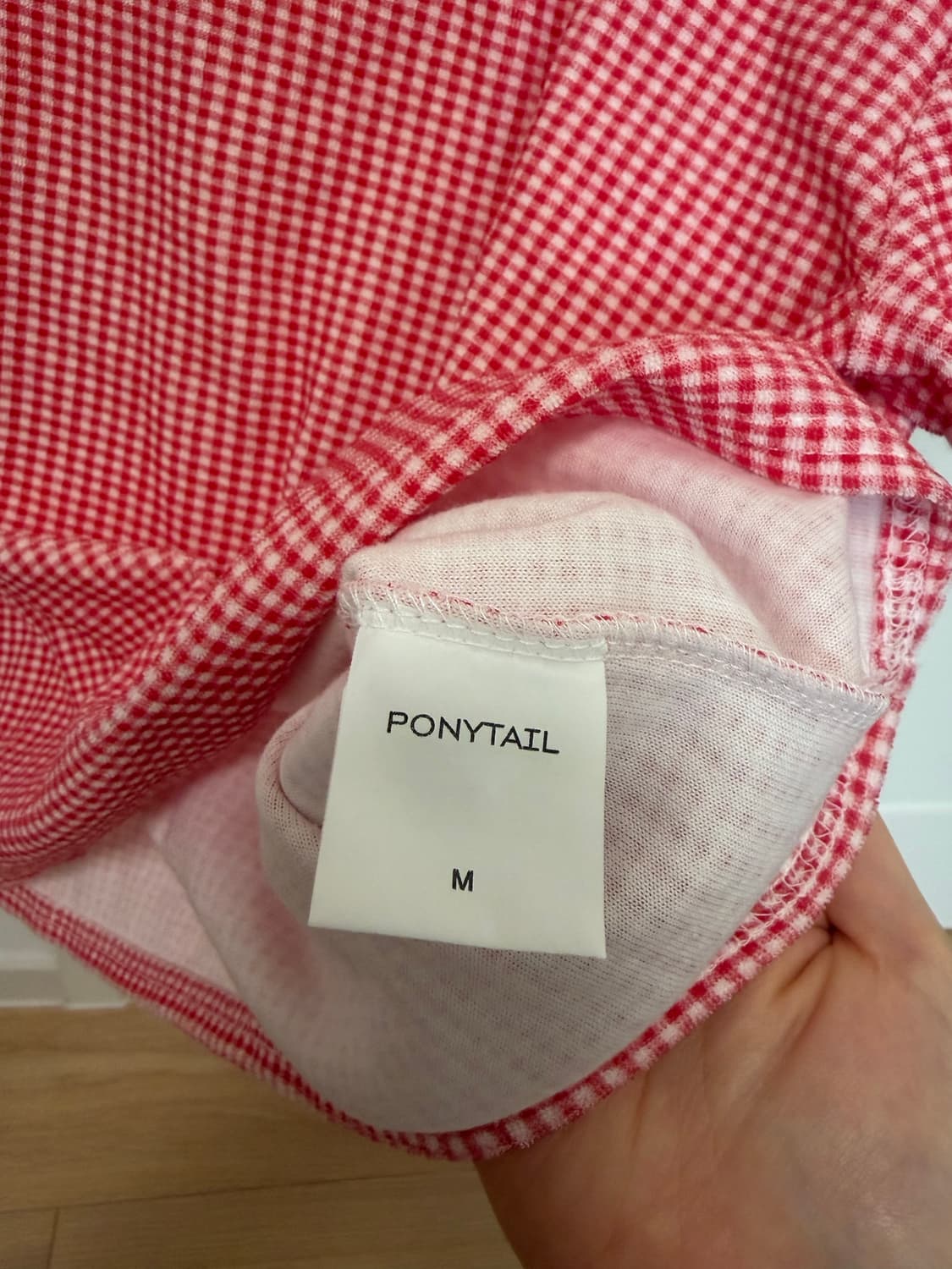 포니테일 lola 체크 티셔츠 상품이미지4