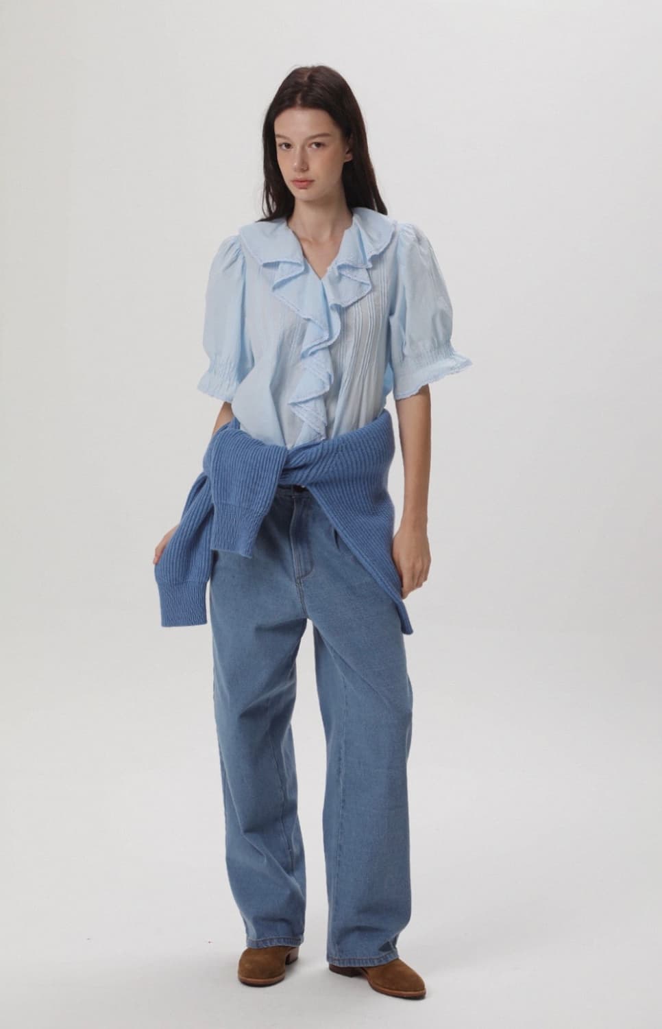 위라라 러플 블라우스 (새상품) 상품이미지4